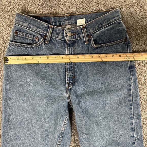 Vtg Levis 512 Jeans Women’s 11 S 28x29 High Waist Tapered Leg Denim Grunge Y2K - Picture 9 of 13